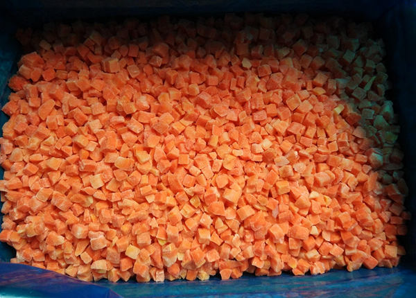 frozen carrot slice strips dices cubes