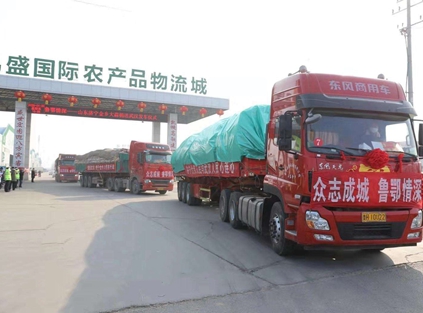 300 tons of Jinxiang garlic arrived in Wuhan during the epidemic of novel coronavirus in China
